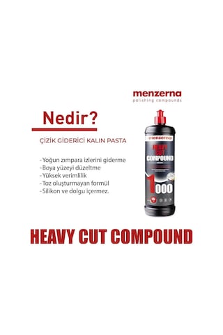 Menzerna 1000 Çizik Kalın Pasta - 1 Kg