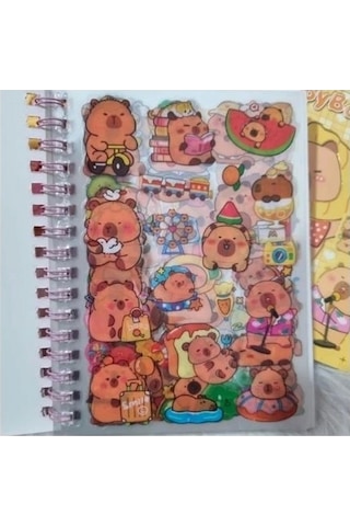 Cpybara A6 Stıcker Defter Çok Renkli
