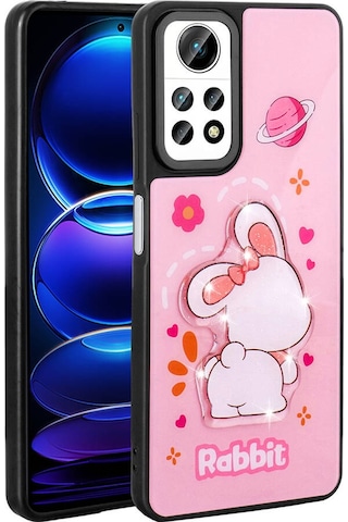 Xiaomi Redmi Note 12 Pro 4g İle Uyumlu Kılıf Parlayan Kabartmalı İkonik Figürlü Silikon Kapak