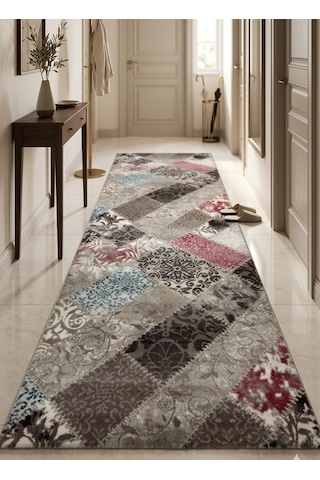 Merinos Akrilik Halı 100x400 Yolluk Halı Renkli