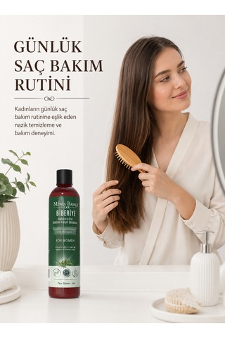 Biberiye Şampuan Biberiye Yağı, Biotin Ve Panthenol İçeren Saç Ve Saç Derisi Bakım Şampuanı, 400 Ml Zayıf - Yıpranmış
