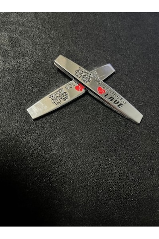 Volkswagen Love Metal Çamurluk Logo 2 Ad Car Logo Arma Oto Aksesuar Vwloveidealaksesuar