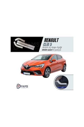 Renault Clio 5 Hb Krom İç Kapı Eşiği 4 Prç. 2020 ve Üzeri P.Çelik