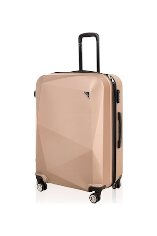 Polo&Sky Elmas Model Gold Renk Büyük Boy Valiz Bavul