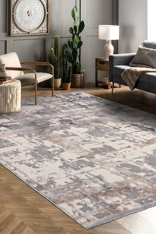 Notteo Modern Halı Yumuşak Dokulu, Dokuma Tabanlı, 7 Mm İnce Form, Dayanıklı Bej