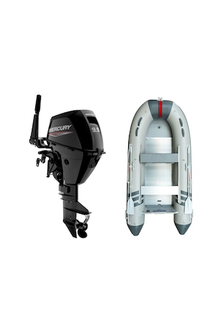 Marinport 4.30 Alüminyum Taban Şişme Bot + Mercury 9.9 Hp Deniz Motoru