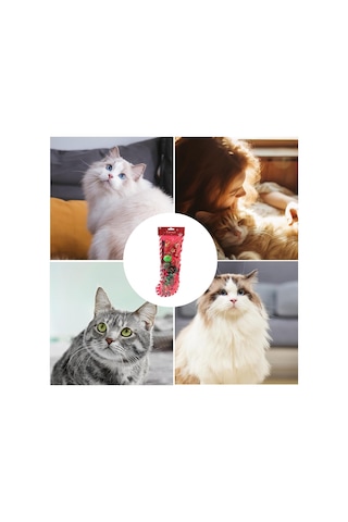 Yılbaşı Temalı Kedi Oyuncak Seti 8 Parça Zilli Ve Hışırtılı Toplar, İpli Fareler, Peluş Noel Yastığı