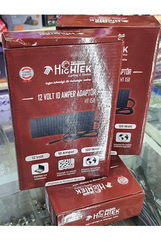 Hıghtek 12 Volt 10 Amper Plastık Kasa Adaptör
