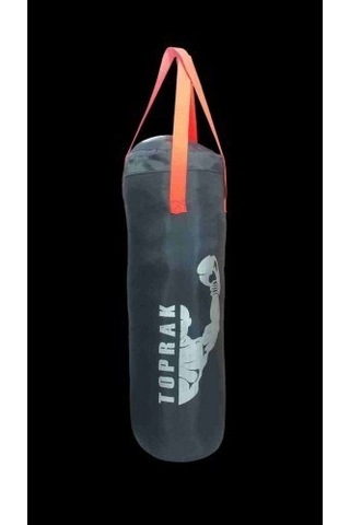 Boks Torbası Eldiven Ve Karabina Hediyeli İçi Dolu 60x22cm Füme Çok Renkli