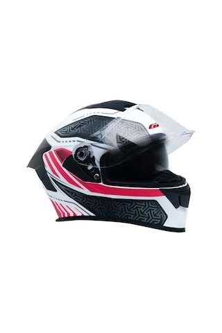 Gp Kompozit Mks008-rwrb Yarış Spoiler Güneş Vizörlü Şeffaf Full Face Motosiklet Kaskı Çok Renkli