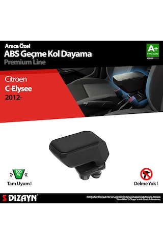 S-Dizayn Citroen C-Elysee Kol Dayama Kolçak Geçmeli ABS Siyah 201