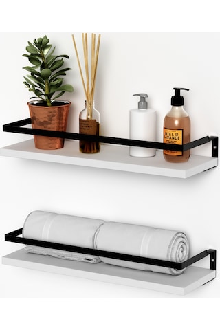 Banos Rt3 Baharatlık Çok Amaçlı Banyo Ve Mutfak Duvar Rafı. Beyaz