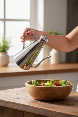Akayev Aurea Paslanmaz Çelik Yağdanlık 1000ml Gümüş
