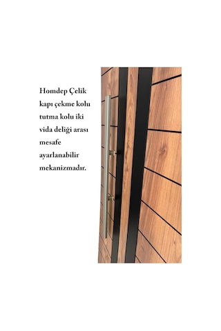 Homdep Çelik Kapı Çekme Kolu Tutma Kolu 110cm Uzunluk Dikdörtgen Model Renk: Saten , Gümüş Gri