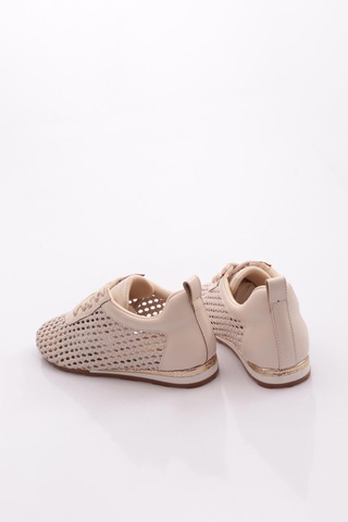 Dgn B0030 Kadin Delikli Casual Ayakkabi Bej