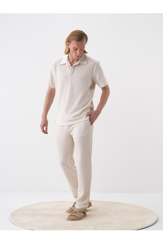 Xint Naturel Keten Karışımlı Regular Fit Sweat Pantolon 380198 Bej