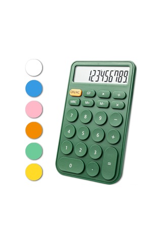 Aubyhe 12-bit Ekranlı Mini Hesap Makinesi, 2+ Yıl Uzun Kullanim Süresi, Kaymaz Önleme Tabanlı, Otomatik Kapanma, Ofis Ve Öğrenci İçin Yeşil