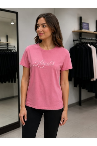 Levi's Kadın Marka Logolu Pembe T-shirt - 008c0-0003