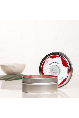 Mitr Çilek Aromalı Metal Mum Çok Renkli