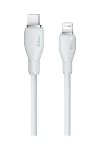Baseus Pudding 1.2 M Hızlı Şarj Özellikli Type-C to Lightning 20 W Kablo Beyaz