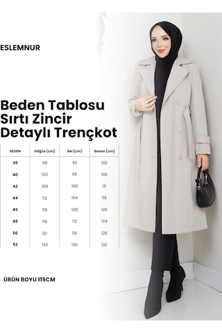 Eslemnur Kravuze Yaka Trençkot Haki