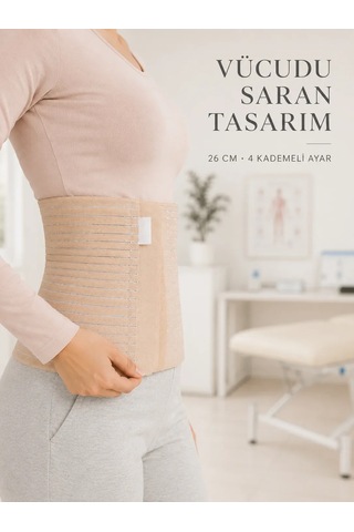 Veraura Lifestyle Doğum Sonrası Abdominal Korse 26 Cm 4 Kademe Ayarlı Karın Toparlayıcı Korse Standart