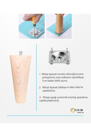 Tsmpapel Koltuk Ayağı-Sehpa Ayağı-Baza Ayağı-Mobilya Ayağı-Ahşap Ayak- (488243088)