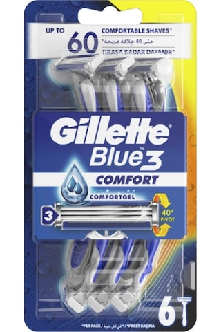 Gillette Blue3 Comfort Tıraş Bıçağı 6'lı