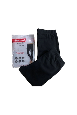 Kışlık Unisex Termal Tayt Pamuklu / 2 Adet Siyah