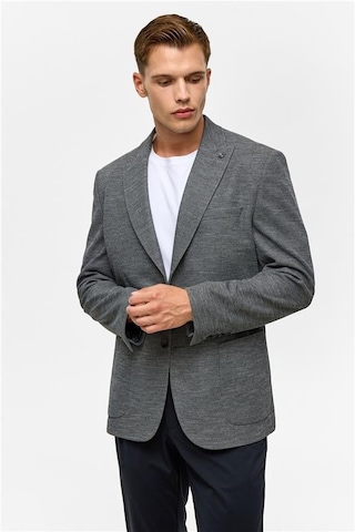 Antrasit Regular Desenli Mono Yaka 6 Drop Ceket Antrasit