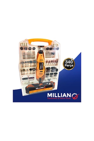 Millian 340 Parça 600 W Devirli Hobi Taşlama Gravür Makinesi Seti