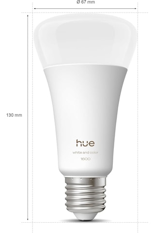 Philips Huewca E27 1600 Lumen Renkli Akıllı Ampul A67 11.8w Yeni Enerji Tasarrufu Çok Renkli