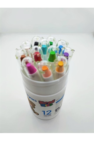 Kraf Kıds Pastel Boya Sılky Crayon 12 Lı Kk500 Çok Renkli