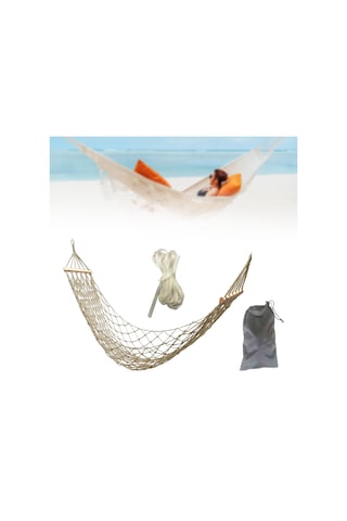 Suntek Kamp Hamak Ağır Katlanır Plaj Veranda Arka Bahçe Beyaz