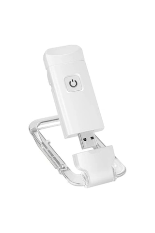 Hfambition Beyaz Usb Şarj Edilebilir Led Okuma Lambası - 3 Işık Modu, Göz Koruyucu, Esnek Klemeli, Dormitory/ofis Uyumlu Çok Renkli