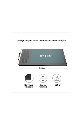 Veikk A50 10 x 6" Grafik Tablet