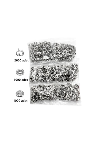 Tuhafiyecimiz 9.5mm Nikel Gümüş Bebe Çıtçıt 1000 Adet