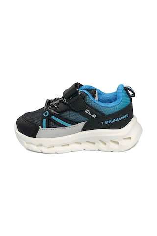 134 Çocuk Okul Öncesi Işıklı Rahat Sneaker Siyah/mavi