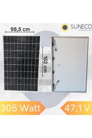 305w Watt Half-cut Monokristal Solar Yüksek Voltaj Güneş Paneli