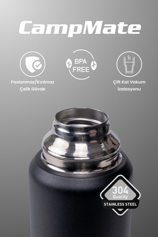 Cooker Campmate 750 Ml Paslanmaz Çelik Termos Ckr2106 Siyah