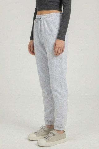 Defys Kadın Lastikli Paça Cepli Regular Fit Jogger Eşofman Altı Gri Melanj - 503972692 GRİ MELANJ