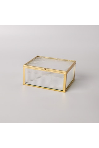 Linens Laveta 13x10x6 Cm Dekoratif Kutu Gold