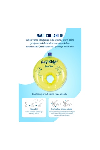 Heykida Swim Safe Yüzme Yardımcısı Deniz Kolluğu 1-6 Yaş