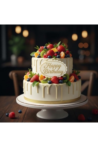 Oval Yazı Plakası 24 Adet Pasta, Cupcake Ve Tatlı Üstü Yenilebilir Dekor