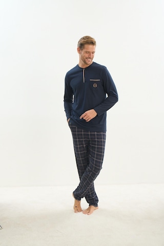 Erkek Uzun Kol Lacivert Pijama Takım C7t3n5o9 001
