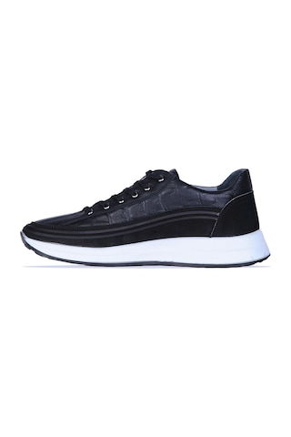 Dropland 9141 Siyah Nubuk Deri Erkek Sneaker Ayakkabı Siyah