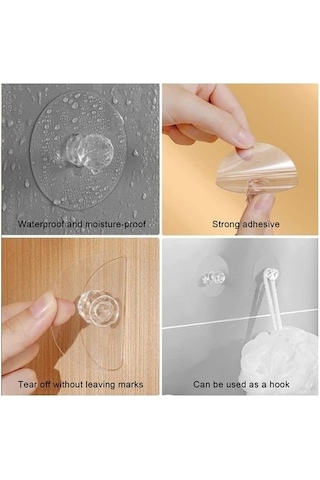 2 Adet Ayna Dolap Kulpu Çok Fonksiyonlu Kendinden Yapışkanlı Askı