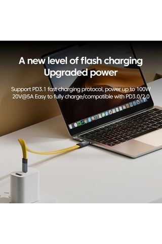 Tongxida 100w Hızlı Şarj C Tipi C Kablo, 8k 60hz Ekran Döküm, Veri Transfer, Usb Mavi 0.5m