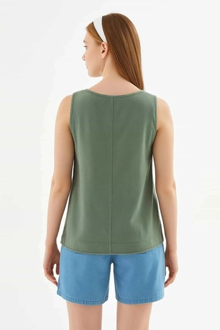 Fashion Friends Kadın V Yaka Bluz 26y0530k1 Haki