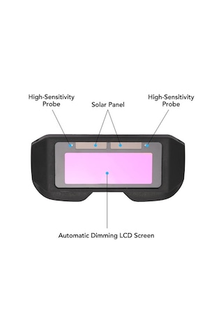 Trendooze Profesyonel Güneş Enerjisi Otomatik Karanlıklayan Kaynak Güvenlik Gözlüğü, Uv Koruma